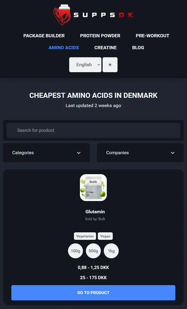 Supps.dk – screenshot 3